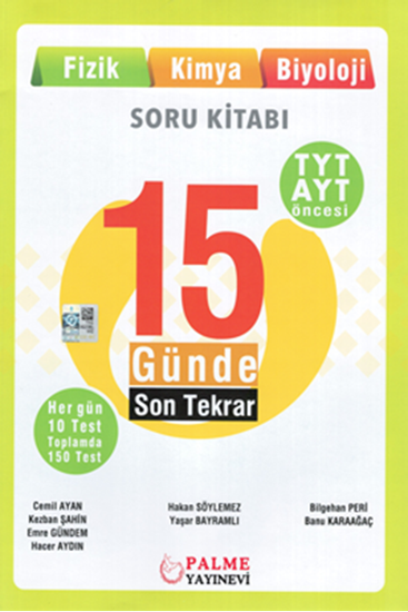 Palme Yks Tyt Ayt Öncesi 15 Günde Son Tekrar Fizik-Kimya-Biyoloji