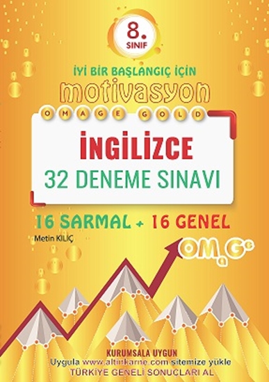 Branş Denemeler/Kolay 8. Sınıf Omage Motivasyon İngilizce 32 Deneme Sınavı (16 Sarmal + 16 Genel)