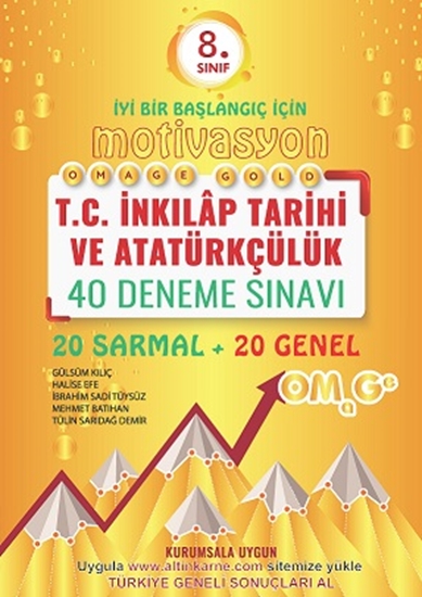 Branş Denemeler/Kolay 8. Sınıf Omage Motivasyon T.C. İnkılap Tarihi Ve Atatürkçülük 40 Deneme Sınavı (20 Sarmal + 20 Genel)
