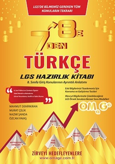 Omage/Kolay Seri 7 Den 8 E Lgs Türkçe Hazırlık Kitabı