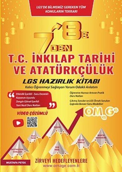 Omage/Kolay Seri 7 Den 8 E Lgs T.C. İnkılap Tarihi Ve Atatürkçülük Tarihi Hazırlık Kitabı
