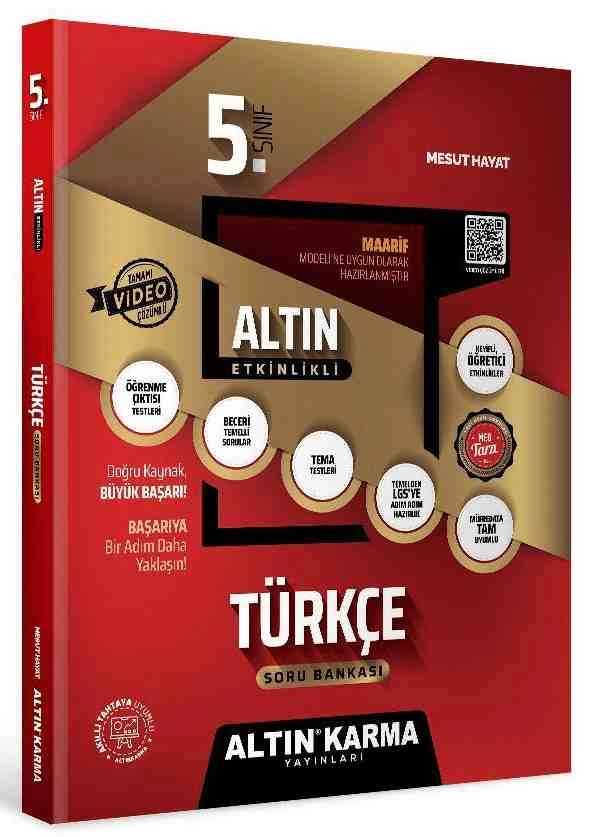 Altın Karma 5.Sınıf Türkçe Altın Etkinlikli Kazanım SB 2025-26