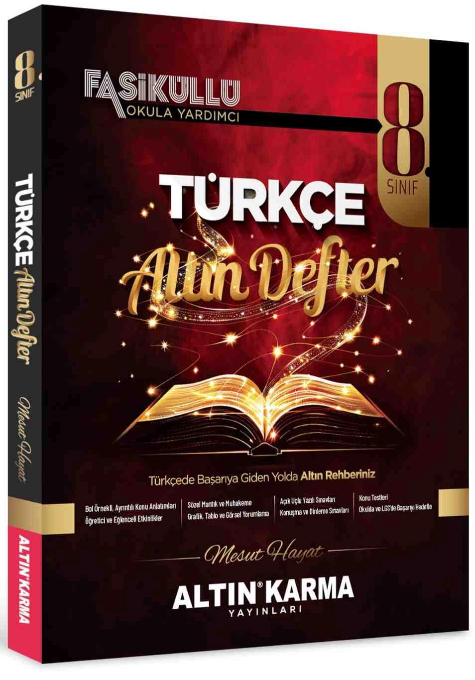 Altın Karma 8.Sınıf Türkçe Altın Defter (MESUT HAYAT) 2025-26