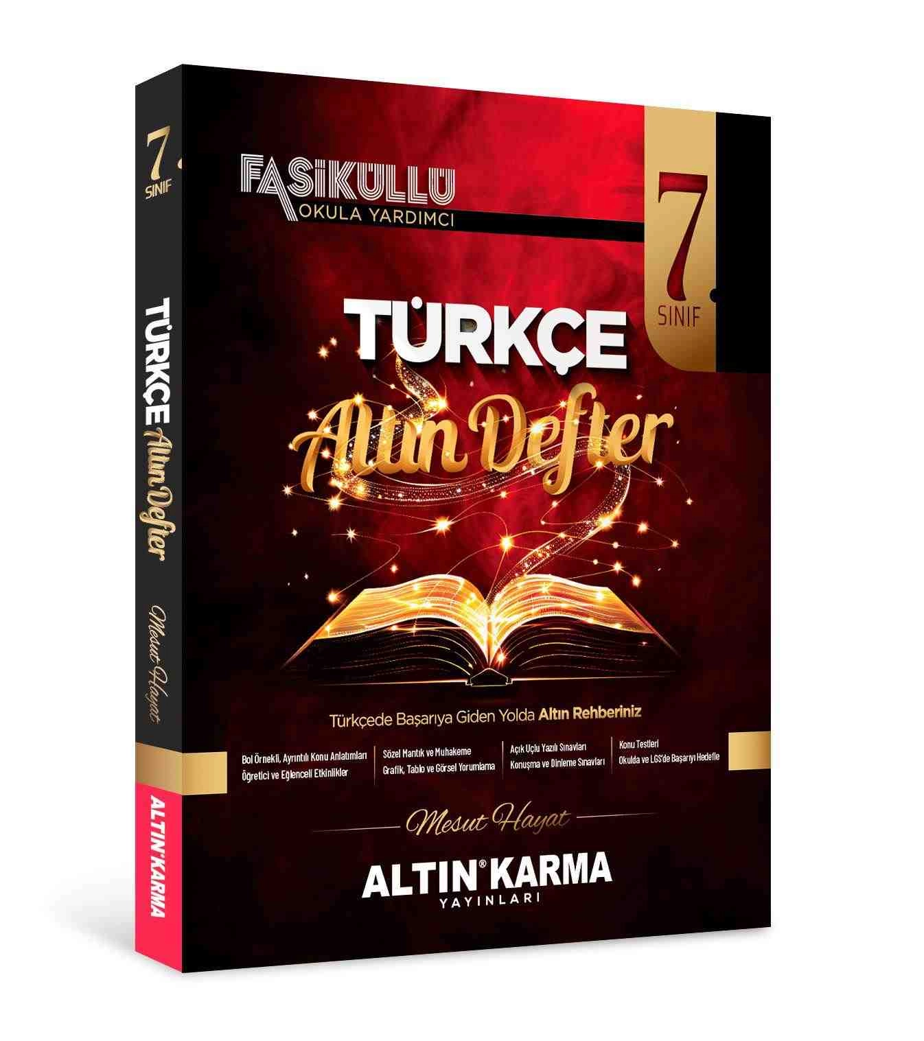 ALTIN KARMA 7.Sınıf Türkçe Altın Defter 2025-26