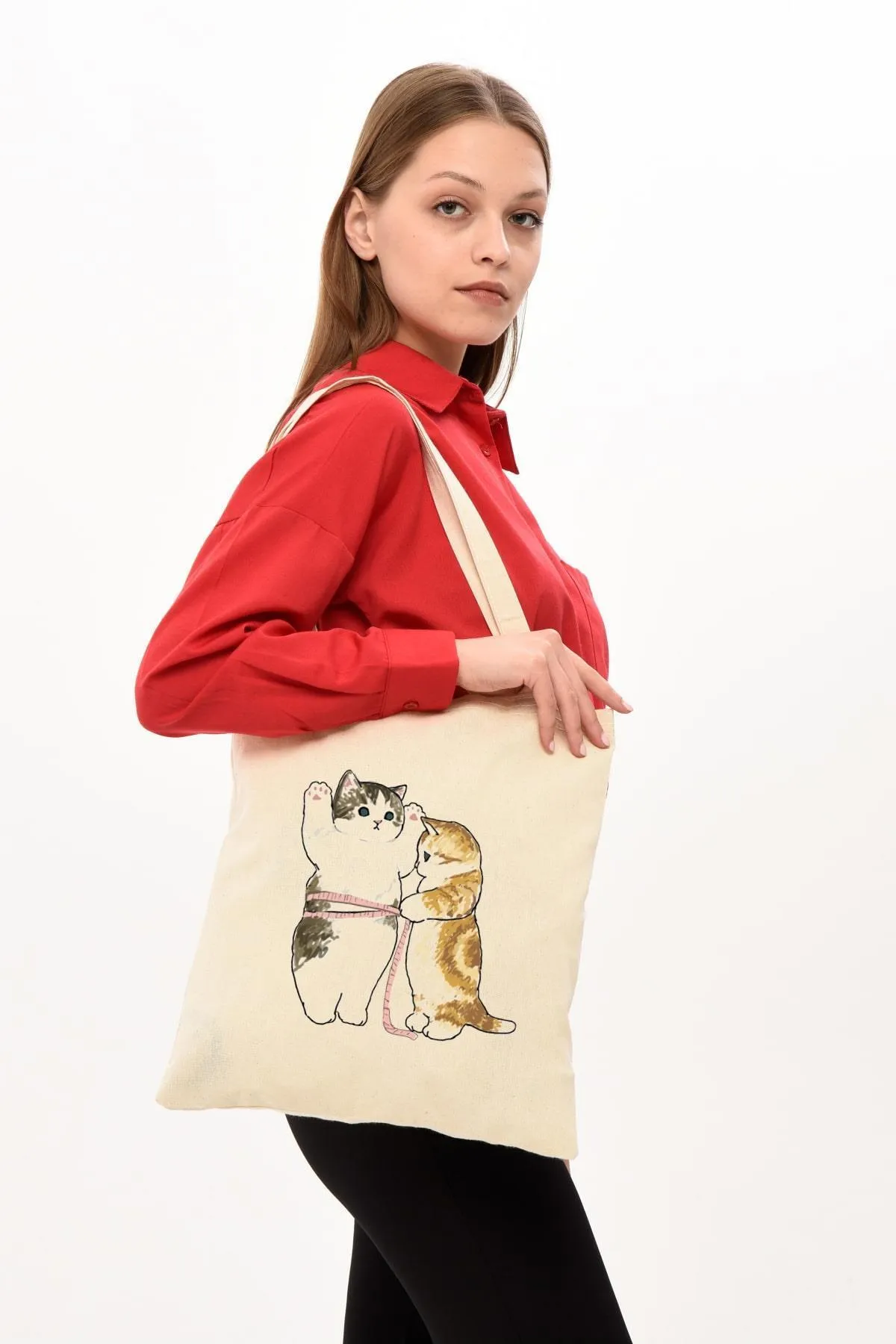 Çınar Bez Çanta Cats Size Baskılı Bez Çanta