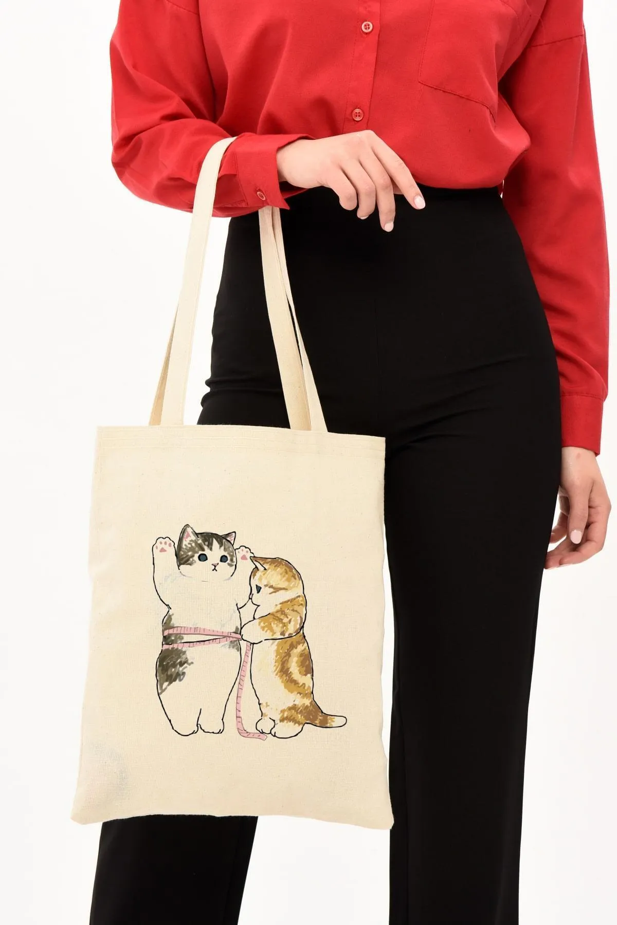 Çınar Bez Çanta Cats Size Baskılı Bez Çanta