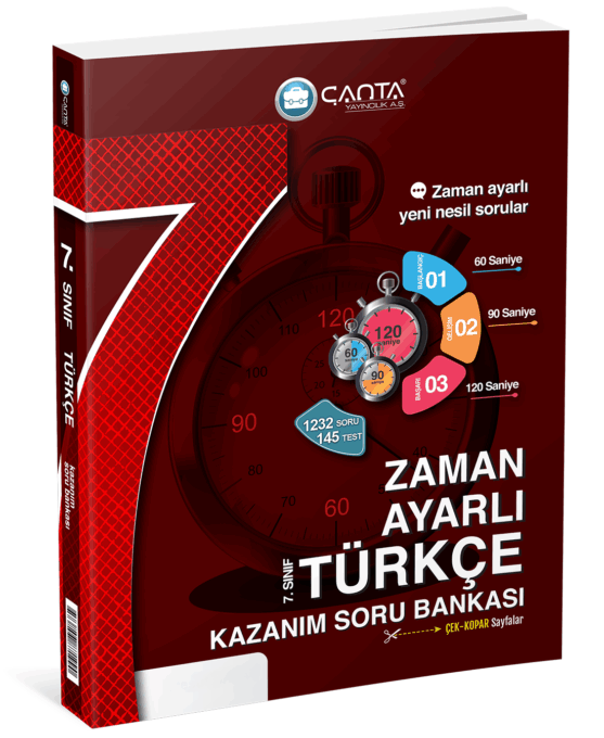 ÇANTA 7. Sınıf Türkçe Zaman Ayarlı Kazanım Soru Bankası