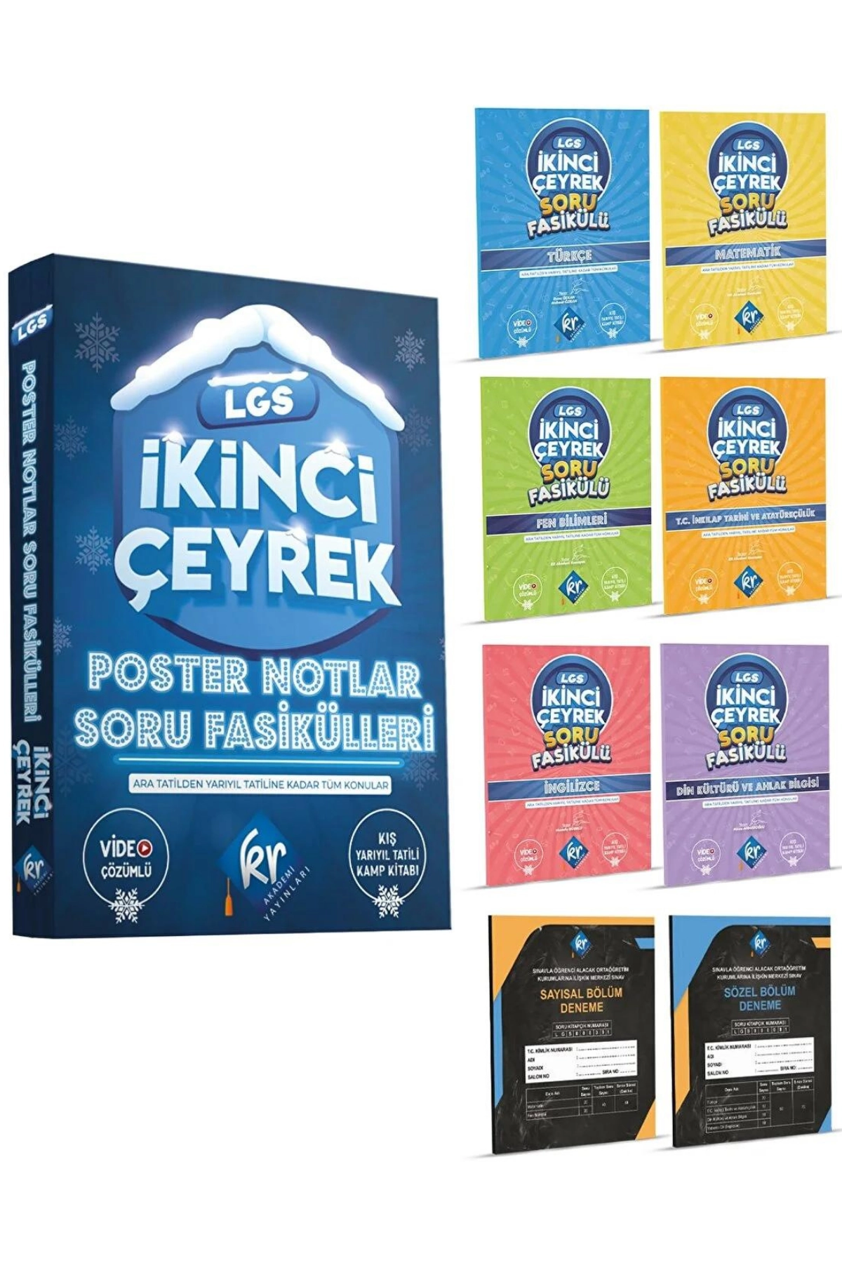 KR AKADEMİ LGS İkinci  Çeyrek Poster Notlar Soru Fasikülleri