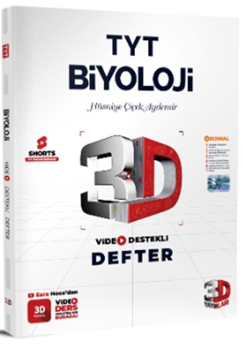3D Yayınları 3D Yayınları TYT Biyoloji Video Destekli Defter