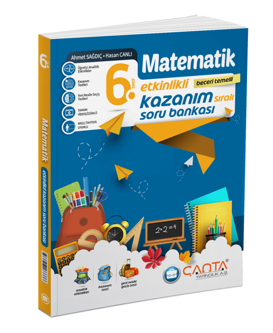 ÇANTA 6. Sınıf Matematik Etkinlikli Kazanım Soru Bankası 2025-26 YENİ MÜFREDAT