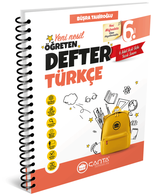 ÇANTA 6. Sınıf Türkçe Öğreten Defter 2025-26 YENİ MÜFREDAT