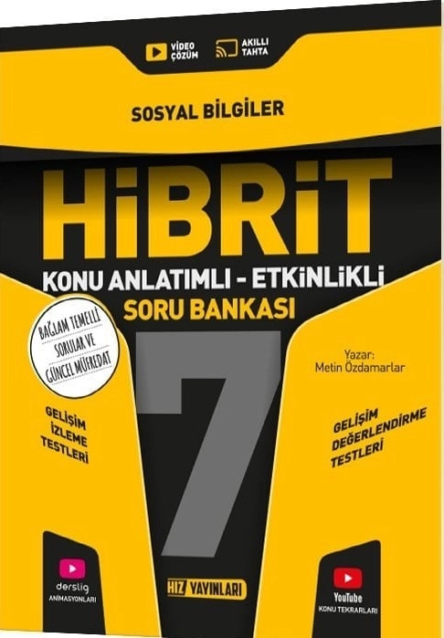 HIZ YAYINLARI 7. SINIF HİBRİT SOSYAL BİLGİLER SORU BANKASI