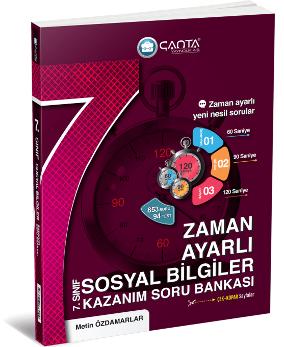 ÇANTA 7. Sınıf Sosyal Bilgiler Zaman Ayarlı Kazanım Soru Bankası