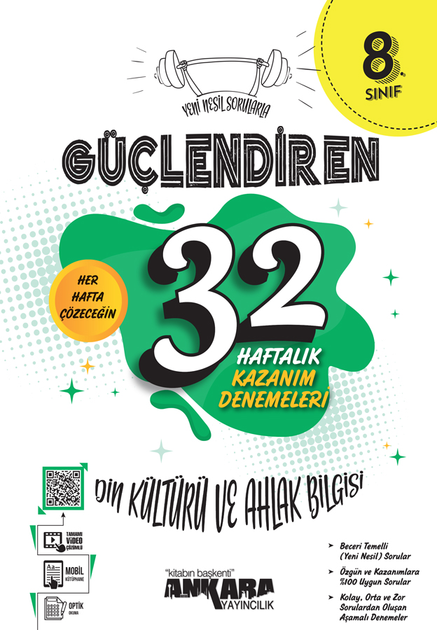 Ankara 8.Sınıf Din Kültürü Ve Ahlak Bilgisi 32 Hafta Kazanım Denemesi