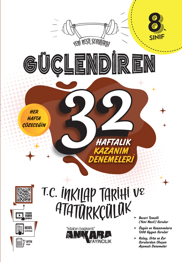 Ankara 8.Sınıf İnk.Tar.Ve Atatürkçülük 32 Hafta Kazanım Denemesi