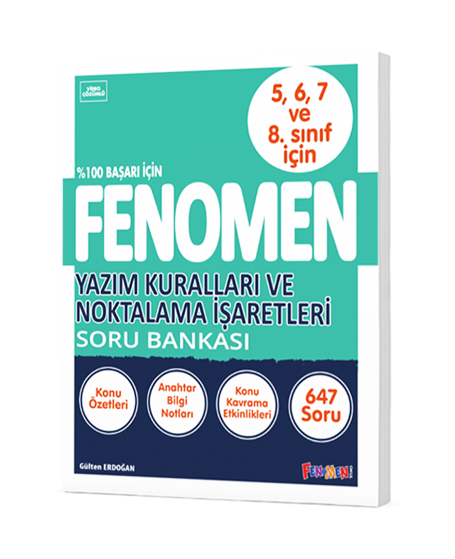 Fenomen Yazım Kuralları Ve Noktalama İşaretleri Soru Bankası 5-6-7 ve 8 Sınıflar için