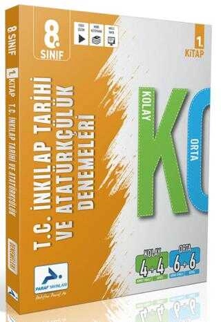 Paraf Paraf 8. Sınıf Türkçe Kolay Orta Branş Deneme - 1. Kitap