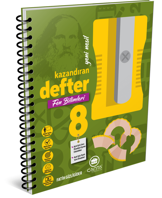 ÇANTA 8. Sınıf Fen Bilimleri Kazandıran Defter