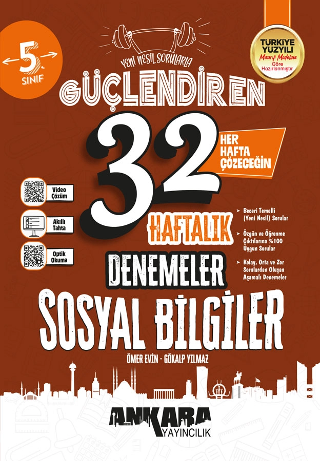 ANKARA  5.SINIF SOSYAL BİLGİLER                                            32 HAFTALIK KAZANIM DENEMELERİ