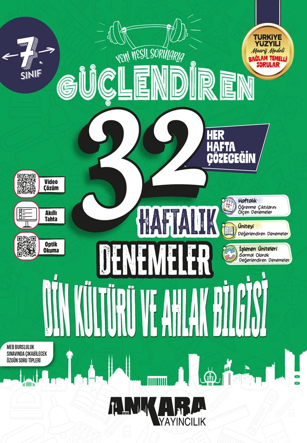 ANKARA  7. SINIF DİN KÜL. VE AHLAK BİL. 32 HAFTA KAZ. DENEME