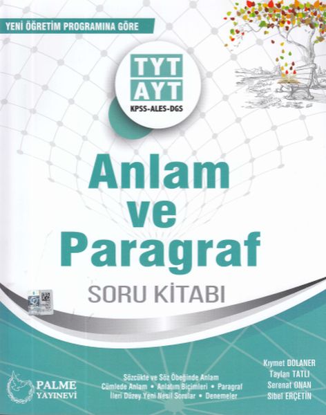 Palme Yks Tyt Ayt Anlam Ve Paragraf Soru Kitabı