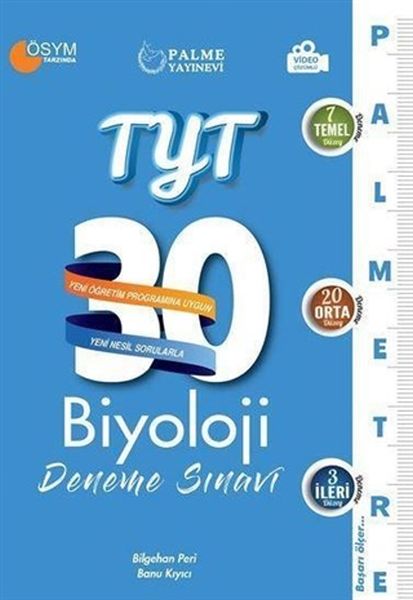 Palmetre Yks Tyt Biyoloji 30 Deneme Video Çözümlü **