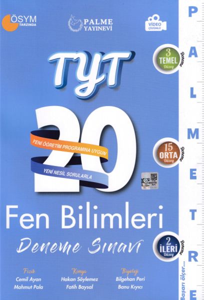 Palmetre Yks Tyt Fen Bilimleri 20 Deneme Video Çözümlü