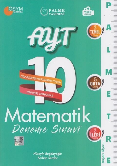Palmetre Yks Ayt Matematik 10 Deneme Video Çözümlü **