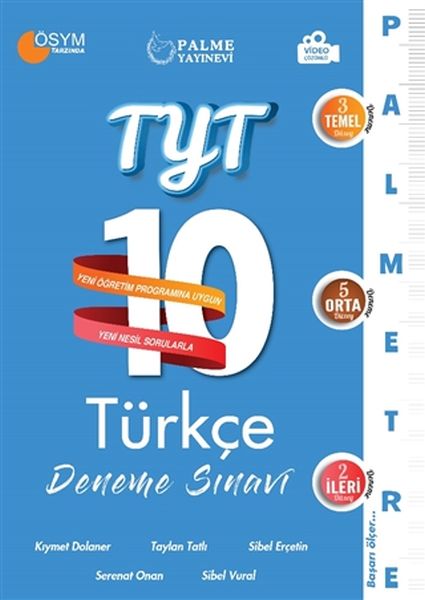 Palmetre Yks Tyt Türkçe 10 Deneme Video Çözümlü **