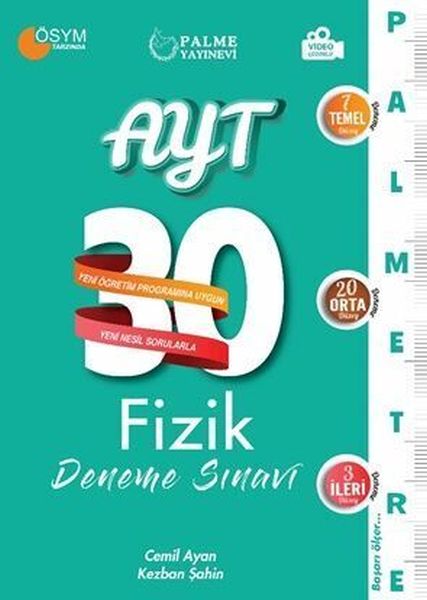 Palmetre Yks Ayt Fizik 30 Deneme Video Çözümlü **