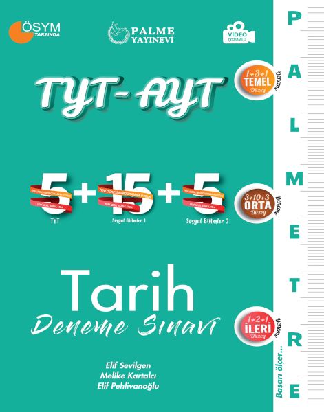 Palmetre Yks Tyt Ayt Tarih Deneme Sınavı Serisi**