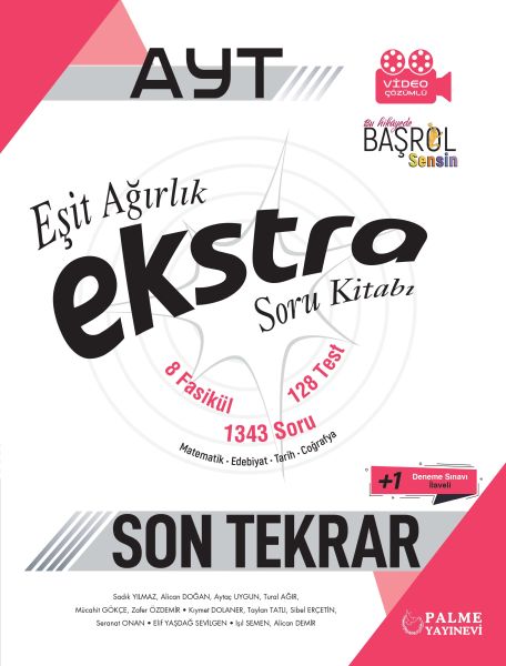 Palme Yks Ayt Ekstra Eşit Ağırlık Soru Kitabı Son Tekrar