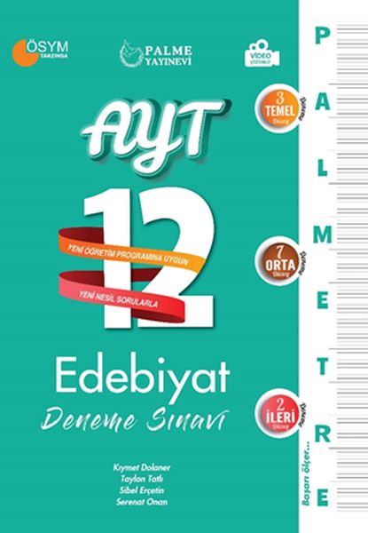 Palmetre Yks Ayt Edebiyat 12 Deneme Video Çözümlü **
