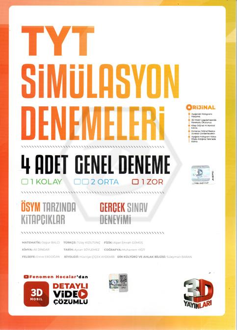 3D Tyt 4’Lu Sım. Deneme