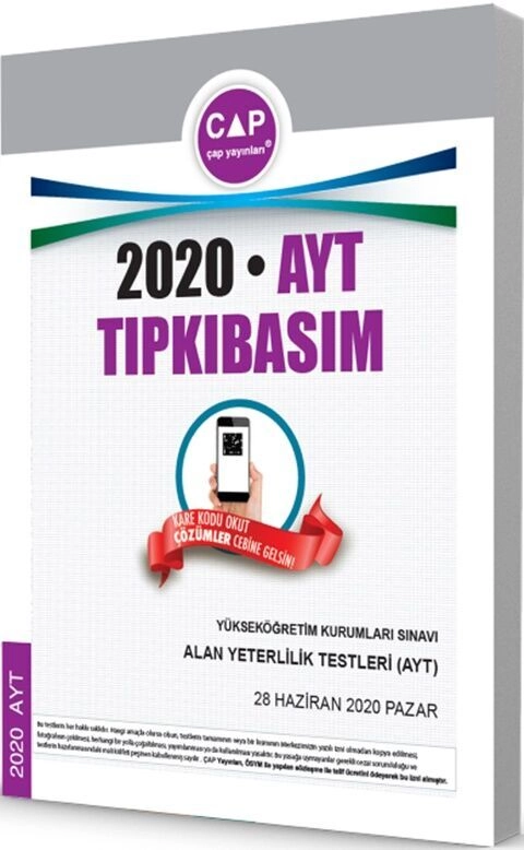 ÇAP YKS AYT TIPKI BASIM 2020