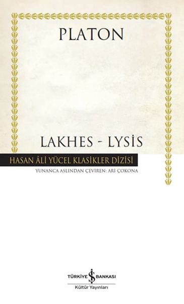 Lakhes Lysis Hasan Ali Yücel Klasikleri Ciltli