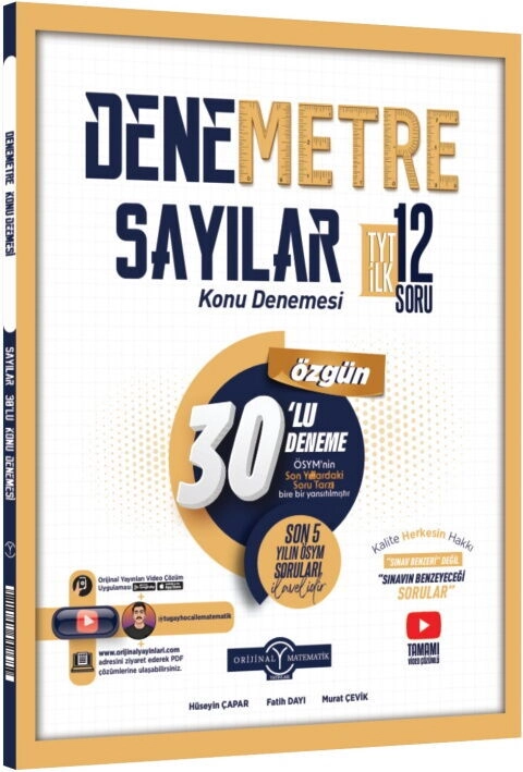 ORİJİNAL TYT DENEMETRE 30 LU SAYILAR - 2026