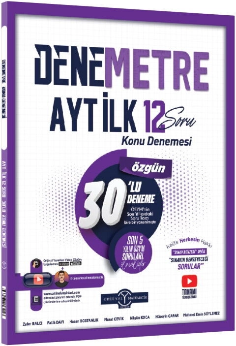 ORİJİNAL YKS AYT DENEMETRE İLK 12 SR.KN. 30LU - 26