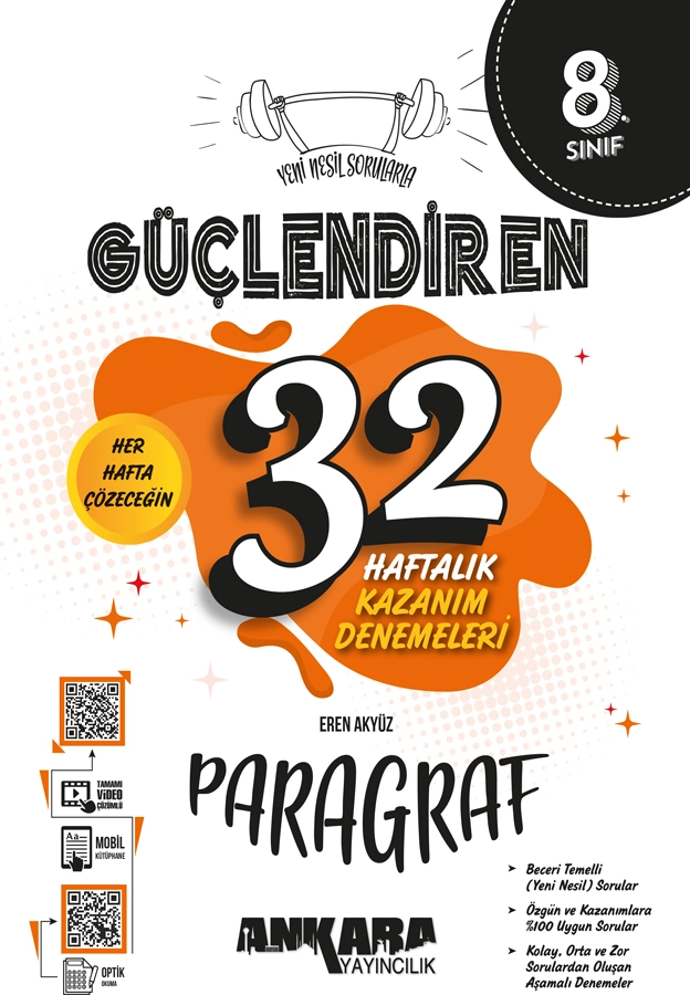ANKARA  8.SINIF PARAGRAF 32 HAFTA KAZ. DENEME