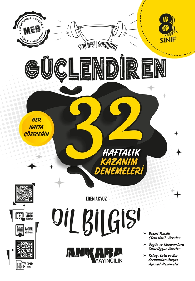 ANKARA  8.SINIF DİL BİLGİSİ 32 HAFTA KAZ. DENEME