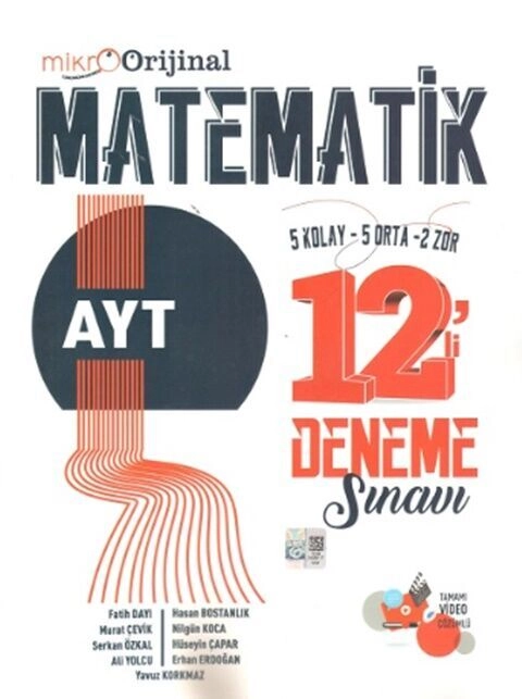 MİKRO ORİJİNAL YKS AYT DNM 12 Lİ MATEMATİK -25-26