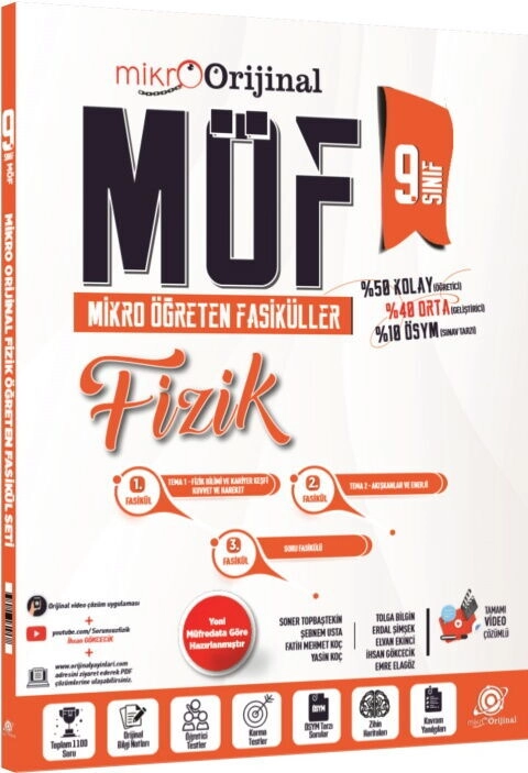 MİKRO ORİJİNAL 09.SINIF MÖF SET FİZİK - 25-26