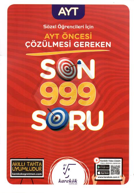 Ayt  Sözel Öğrencileri İçin Ayt Öncesi Son 999 Soru
