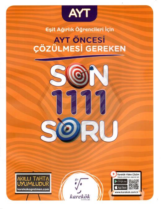 Ayt Eşit Ağırlık Öğrencileri İçin Ayt Öncesi Son 1111 Soru
