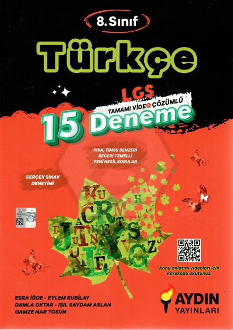 Aydın LGS 8 . Sınıf Türkçe 15 Deneme