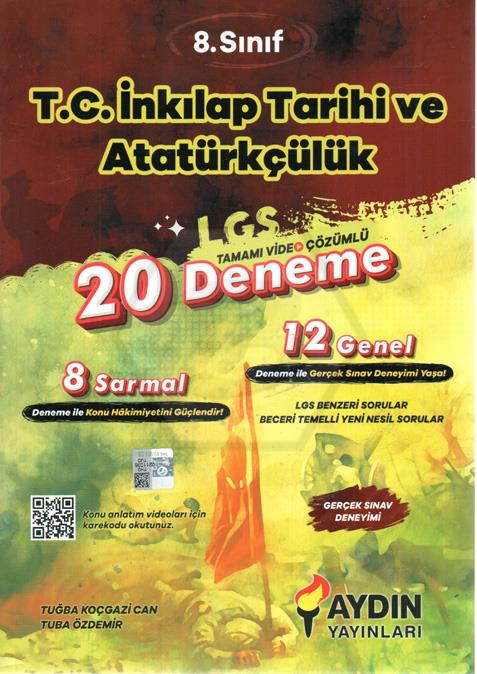 Aydın LGS 8 . Sınıf T.C. İnkılap Tarihi ve Atatürkçülük 20 Deneme