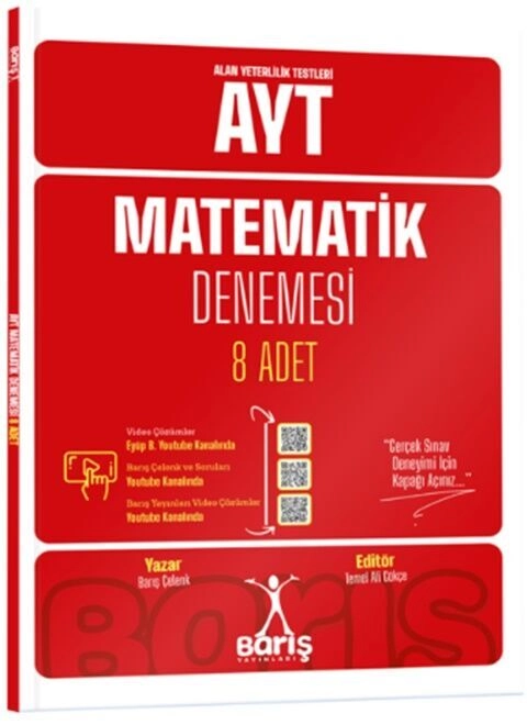 KR AKADEMİ Barış Yayınları AYT Matematik Denemesi 8 Adet