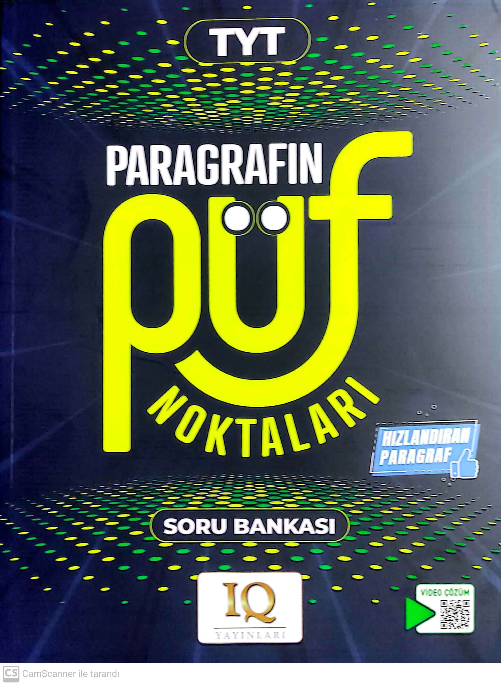 IQ YAYINLARI TYT PARAGRAFIN PÜF NOKTALARI