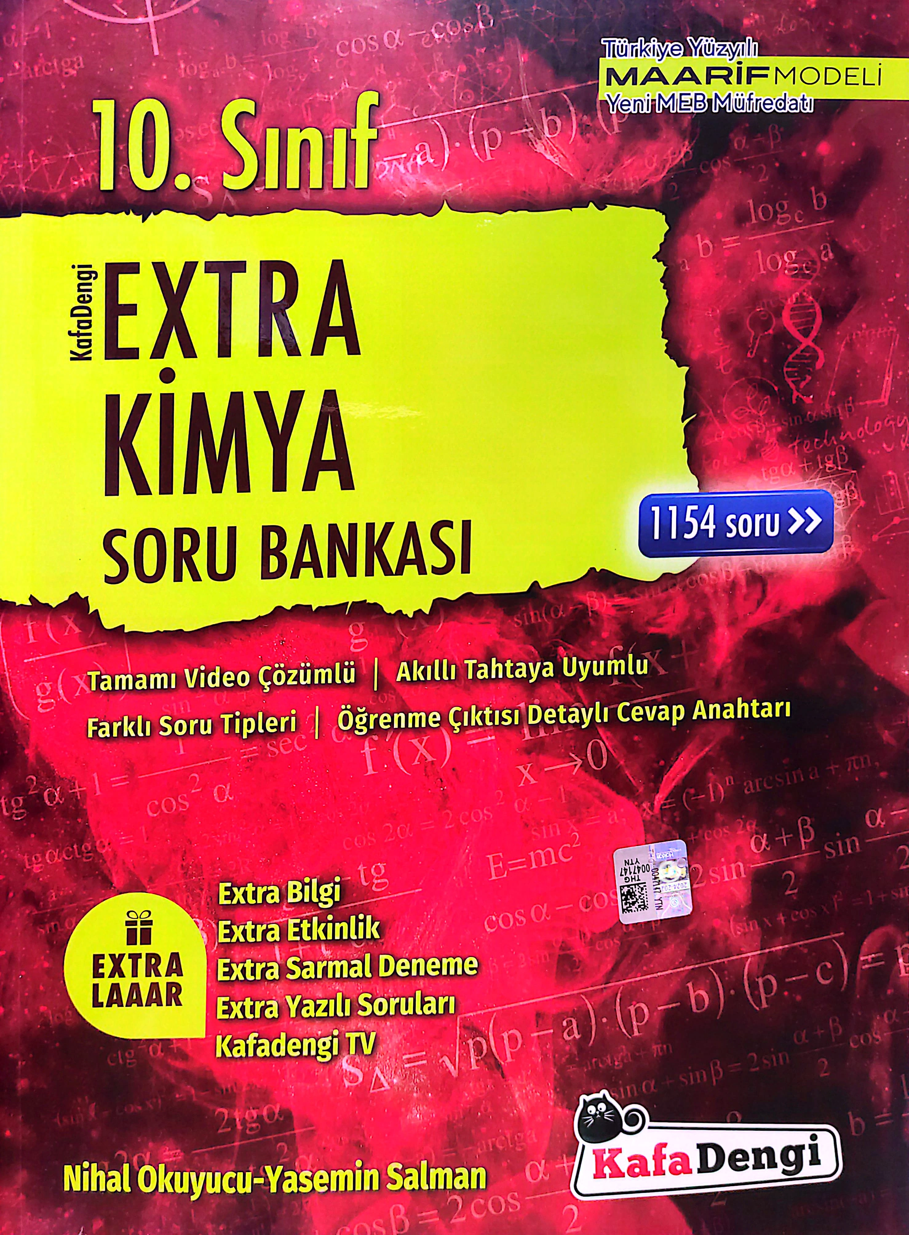 Kafa Dengi 10.Sınıf Extra Kimya Soru Bankası 2025-26 YENİ MÜFREDAT