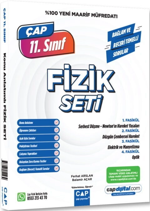 Çap Yayınları 11. Sınıf Fizik Maarif Model Set 2027**YENİ**